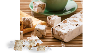 Nougat blanc en papillotes
