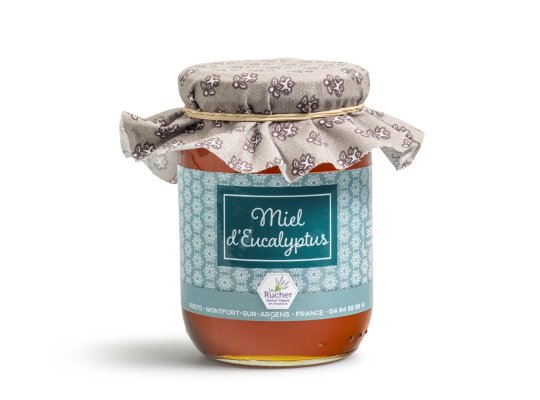 Pot de miel d'eucalyptus, Le Rucher Notre dame en Provence