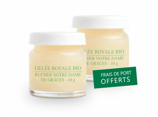 2 pots de gelée royale + frais de port offerts