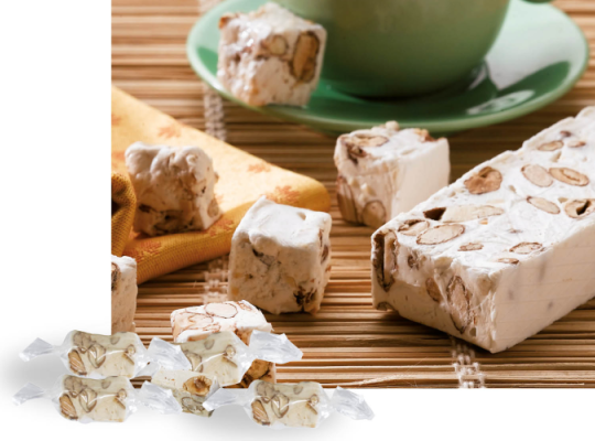 Nougat blanc en papillotes